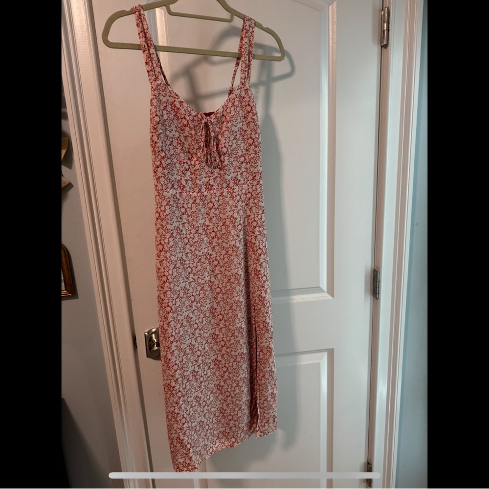 Abercrombie Floral Red Midi Dress